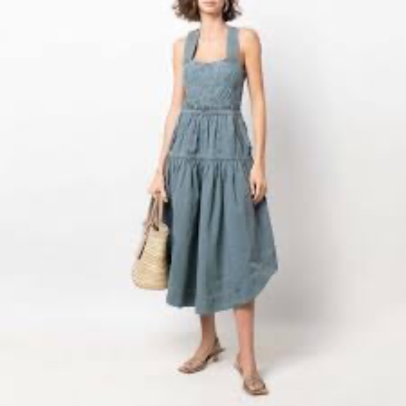 Ulla Johnson Enzo Denim Dress Size 8NWOT - Picture 2 of 9